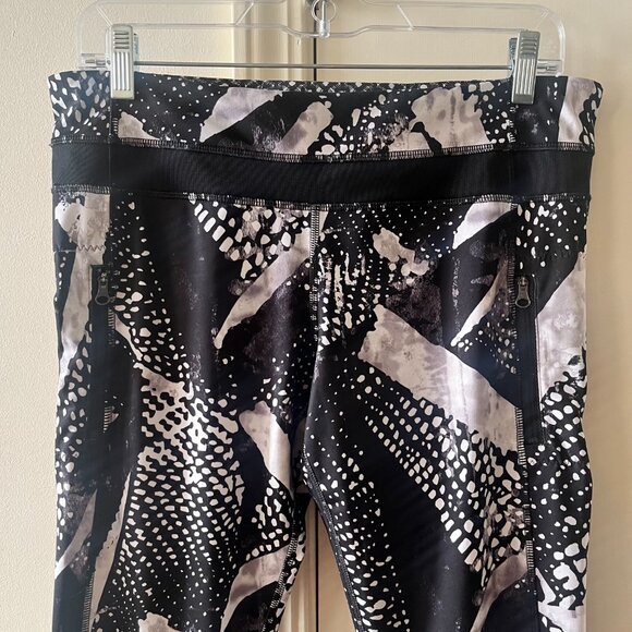 Lululemon Wunder Under Legging-Black/White/Grey-Size 10 - Picture 5 of 8